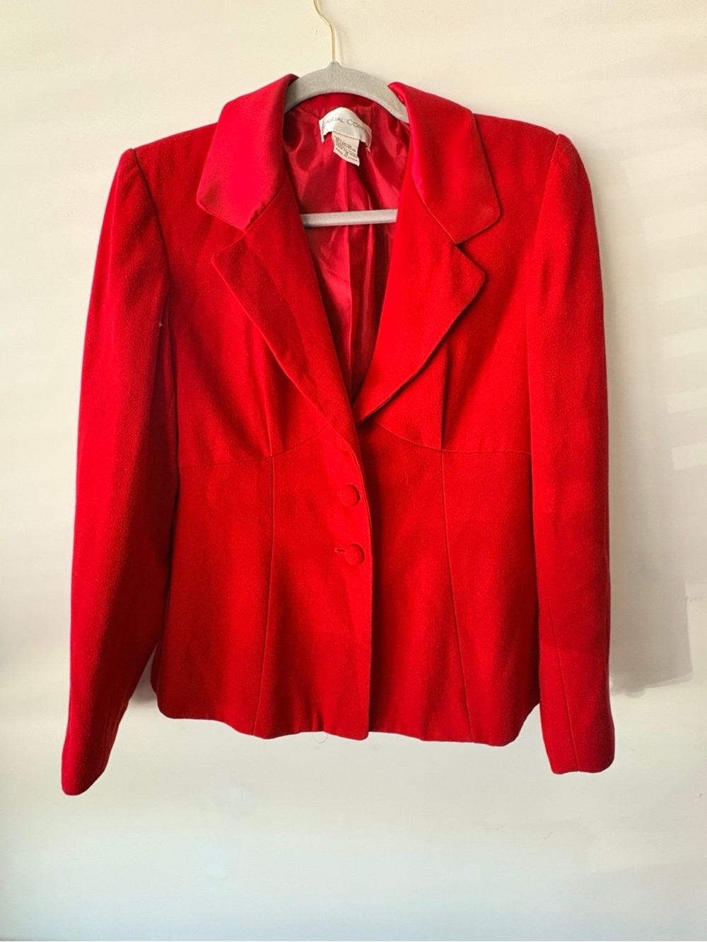 Casual Corner Bright Red Tailored Blazer